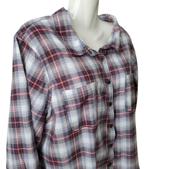 CATO PLAID BUTTON UP SHIRT 18/20W - Picture 2 of 8